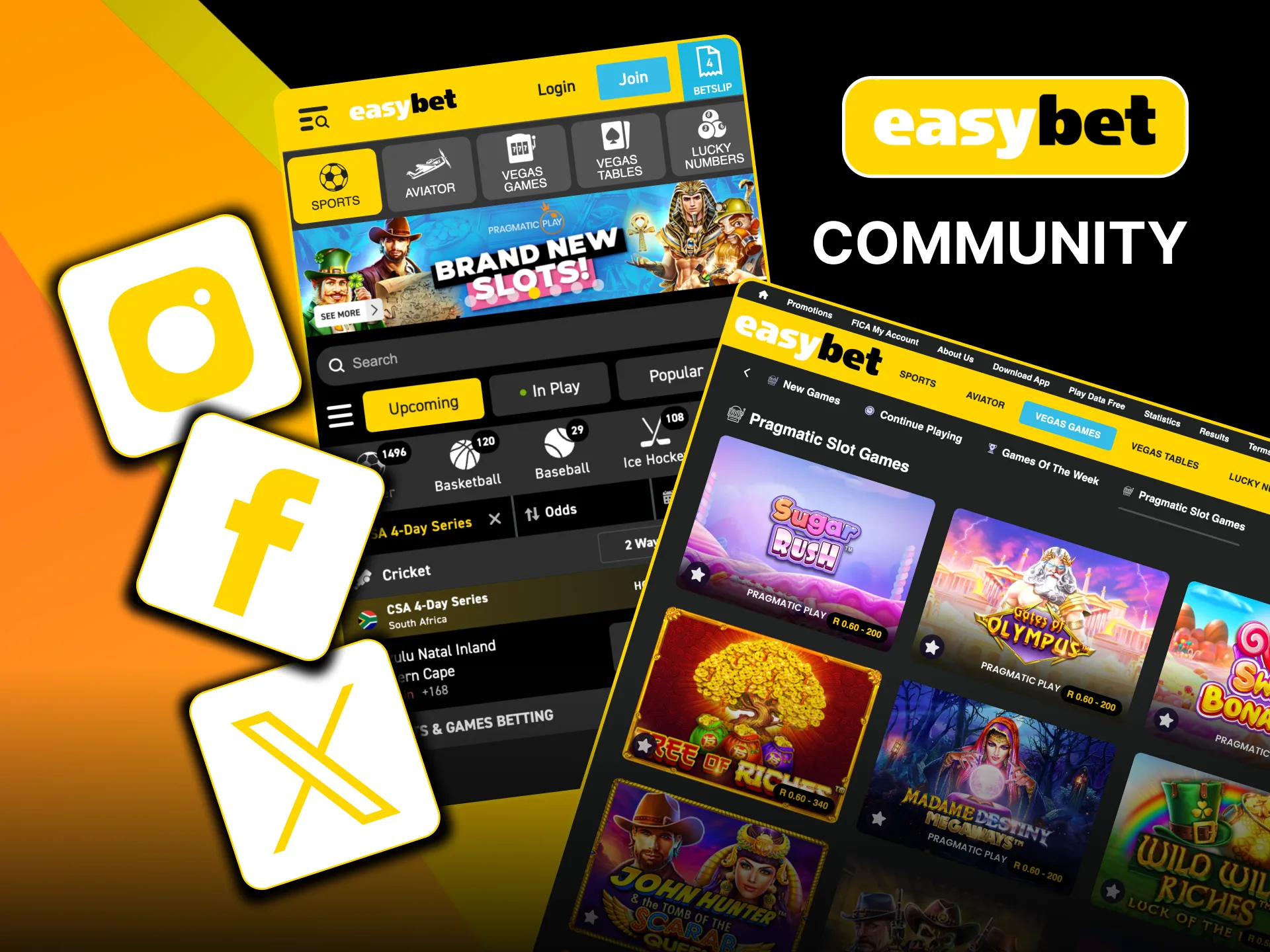 Follow Easybet on social media for sports betting news and casino entertainment.