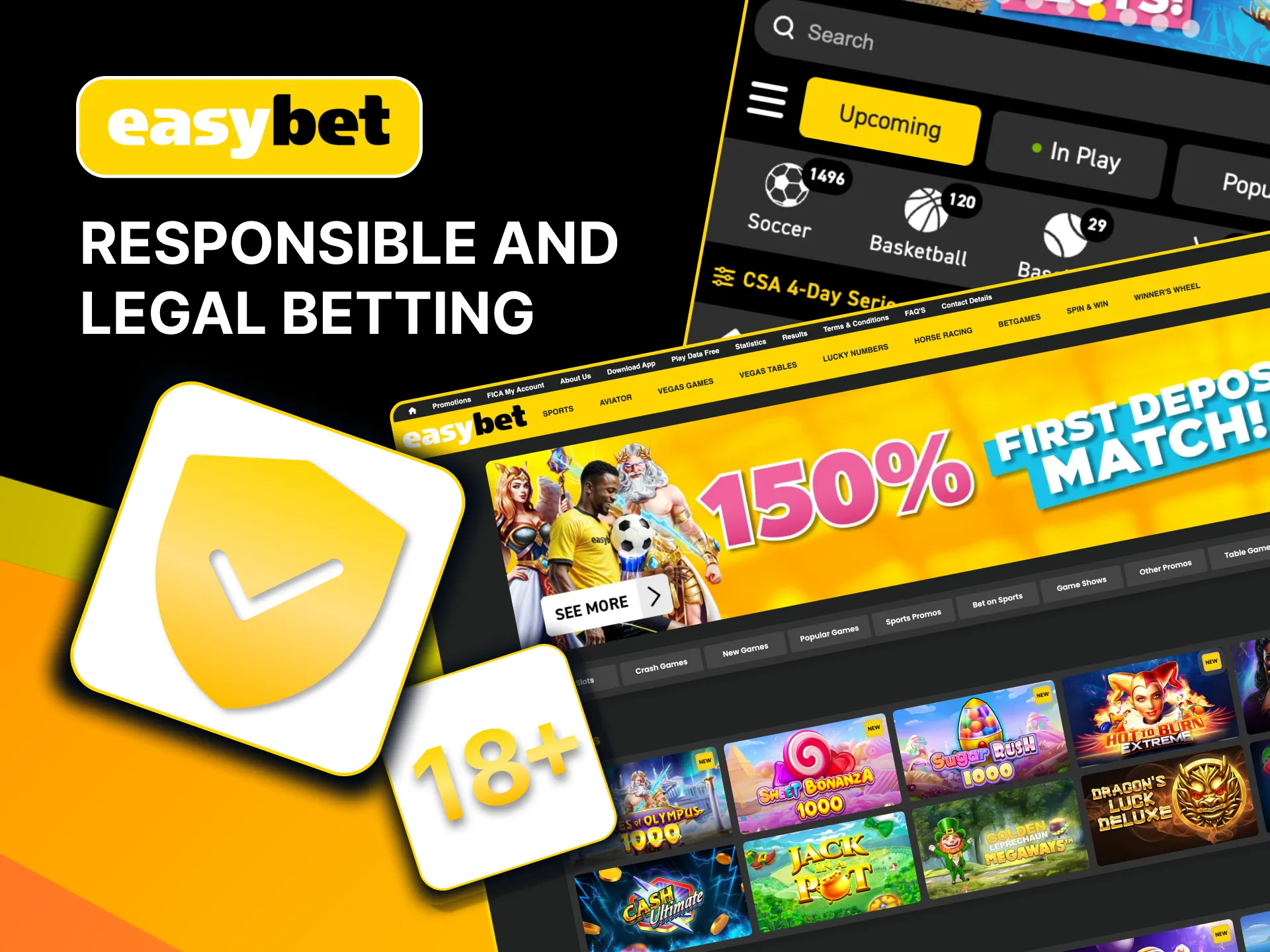 Easybet promotes responsible gambling with a legal license and 18+ age restriction.