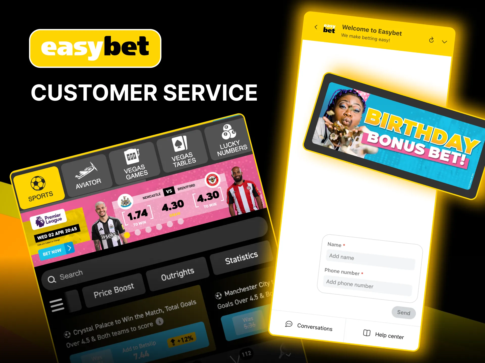 Contact Easybet support for help with bonus activation, expiration, or withdrawals.
