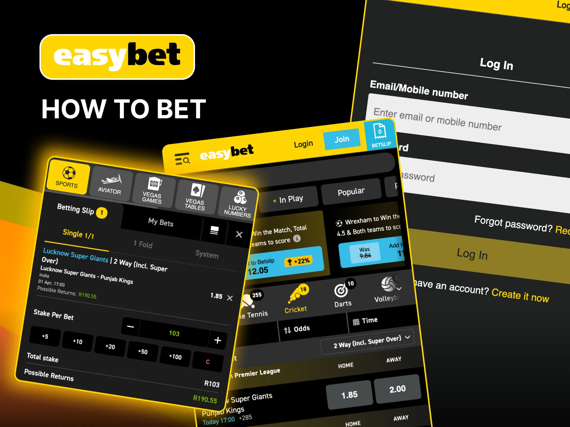 Learn how to place wagers on sports at Easybet.