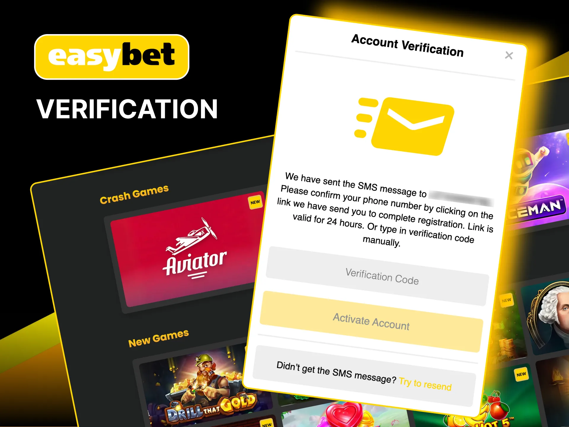 Easybet document verification process through upload or email.